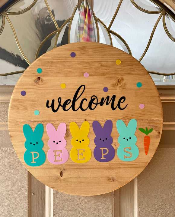 Welcome Peeps door sign