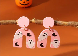 Pink Ghost Earrings