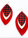 Buffalo plaid earrings